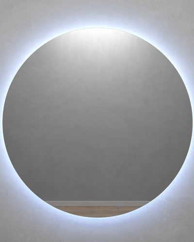 Круглое зеркало 100х100 см, с холодной подсветкой