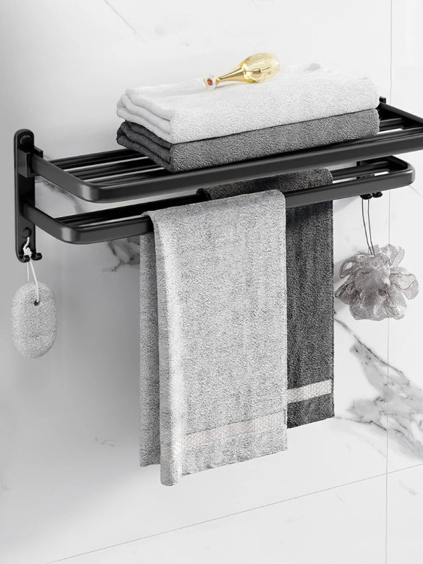 Полка настенная с крючками лофт